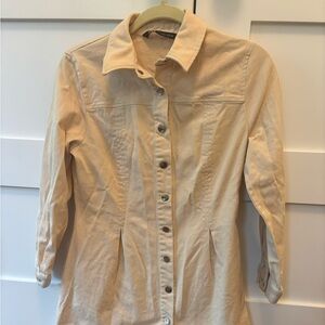 Tan Zara Button Down Dress